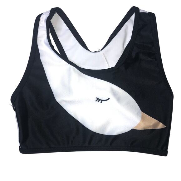 Mia Belle Girls Swan Swim Top - Size 6Y/7Y - Picture 2 of 5